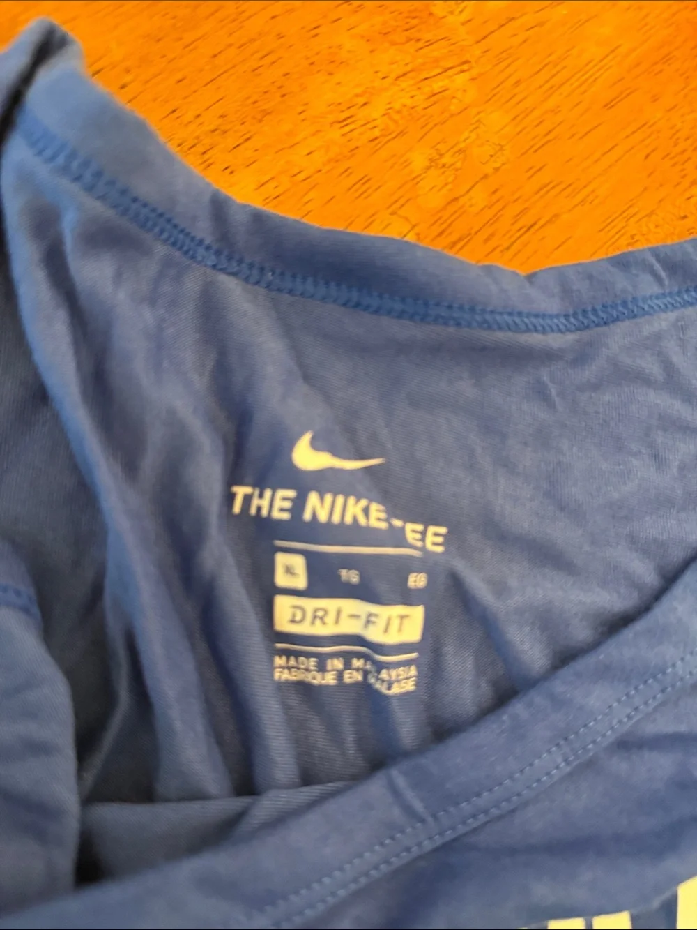 Nike Blue 'No Rest Days' Performance Tank xl